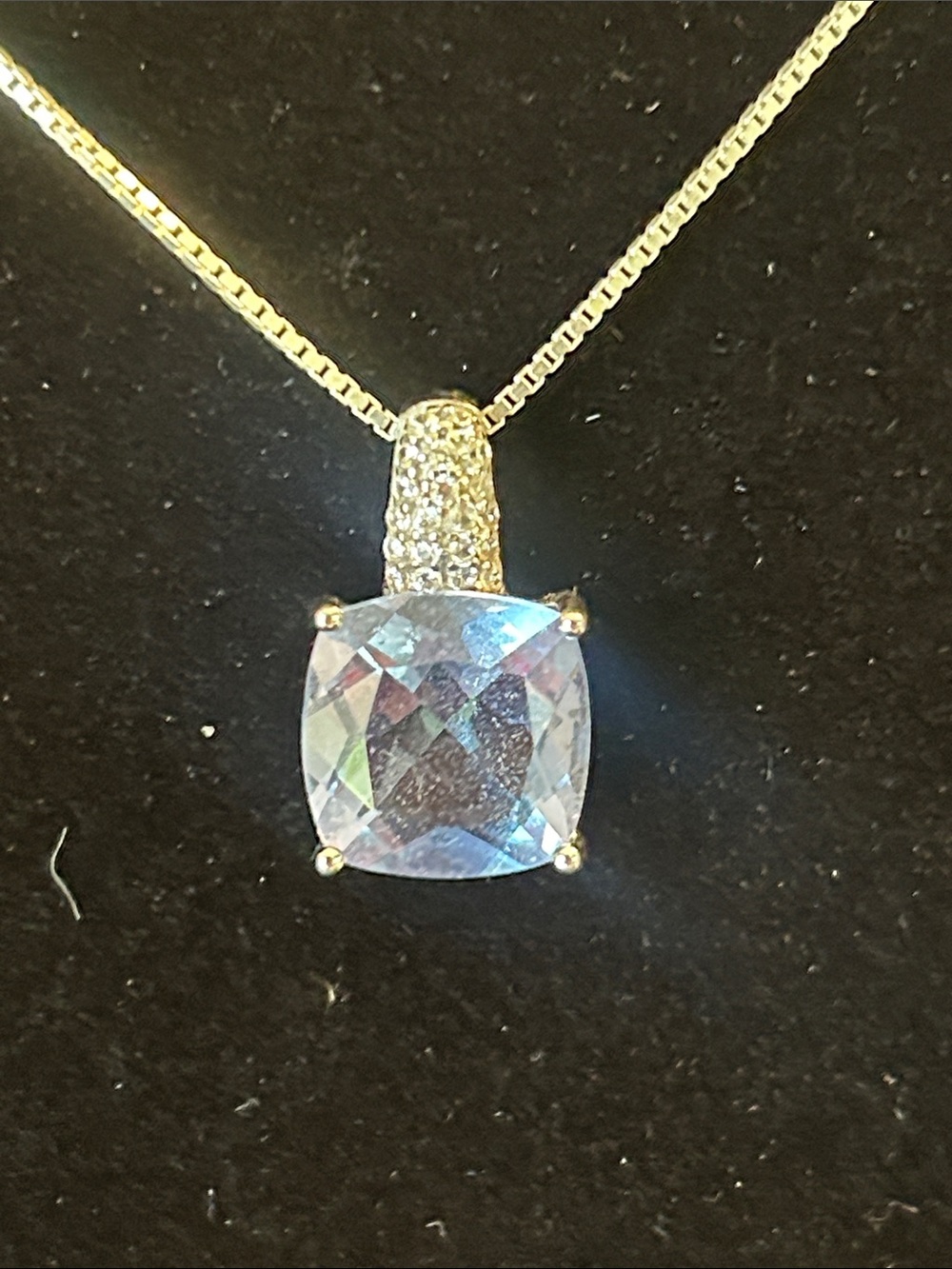 Fluorite Pendant in Sterling - 24” adjustable chain
